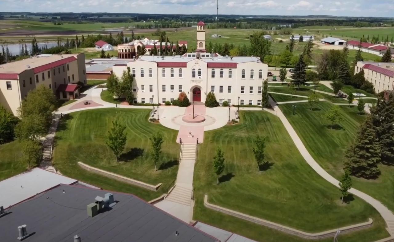 Aerial shot of Burman University